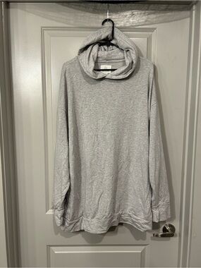 aerie Heather Gray Oversized Pullover Hoodie